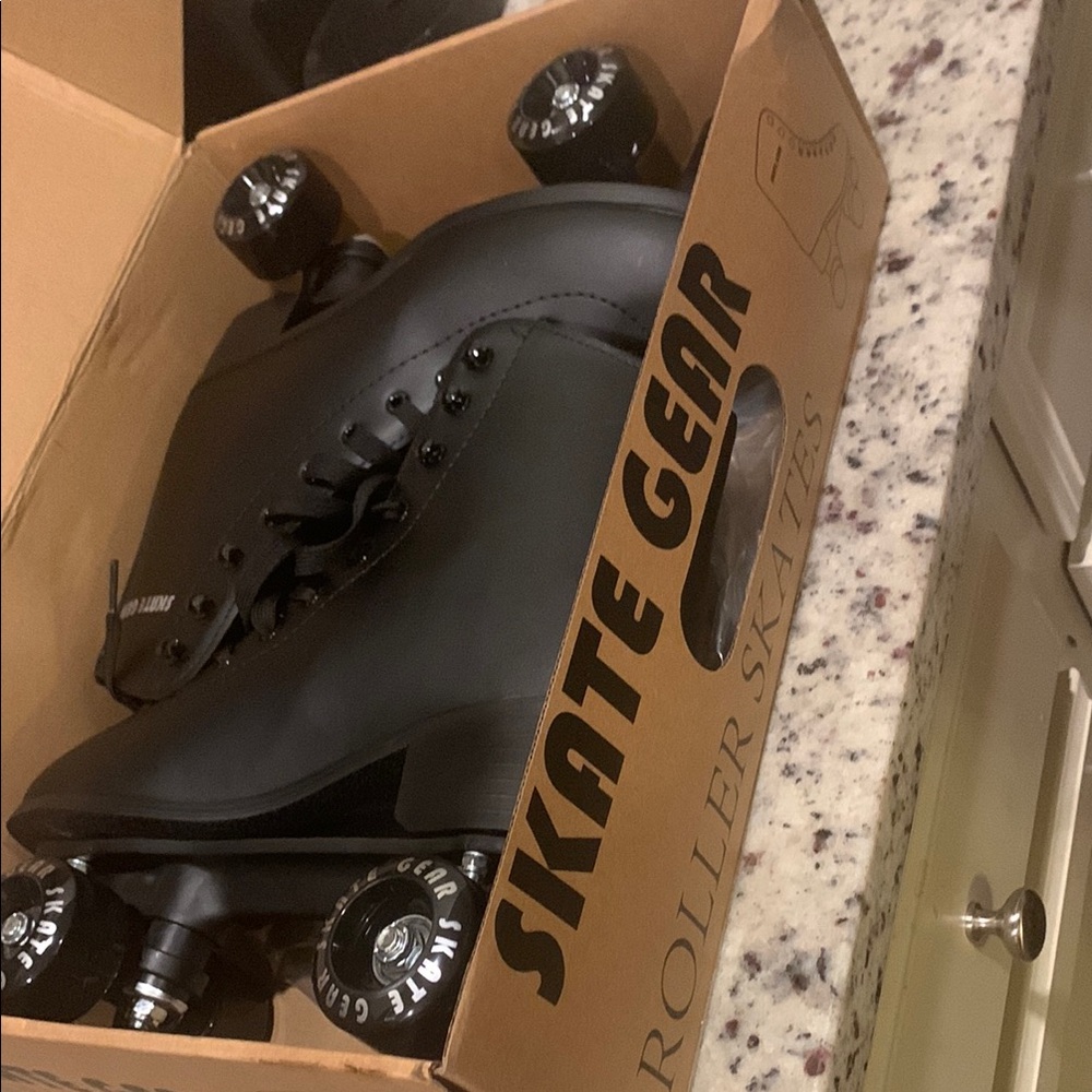 Skate Gear Black Roller Skates